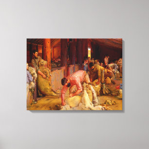 Shearing the Rams Tom Roberts 1890 Australische Ku Leinwanddruck
