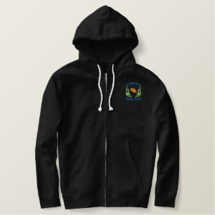 Shearling gezeichneter Hoodie mit gesticktem LJCSC Bestickter Hoodie