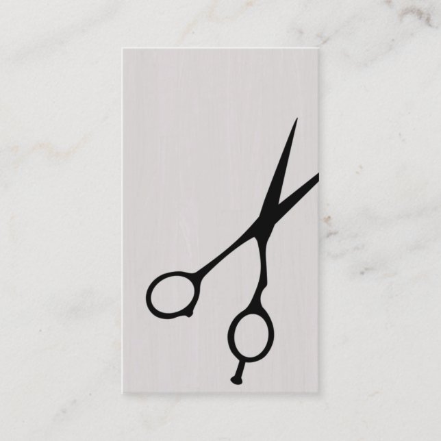 Shears Barber/Cosmetologist Business Card (Black) Visitenkarte (Vorderseite)