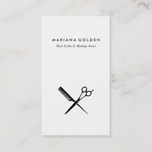 Shears Comb Stylist & Makeup Artist Business Card Visitenkarte