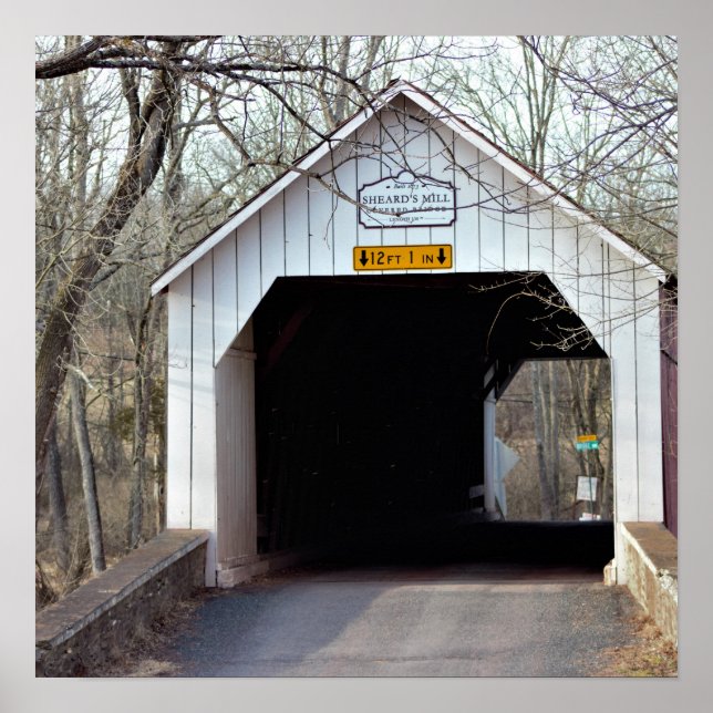 Shear's Mill Covered Bridge Poster (Vorne)