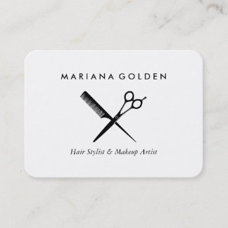 Shears und Comb Stylist & Makeup Künstler Visitenkarte