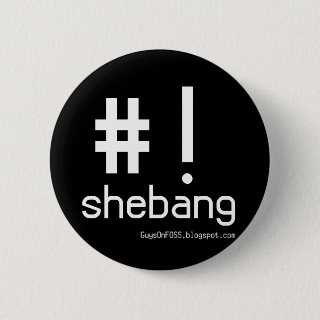 Shebang! Button (Vorderseite)