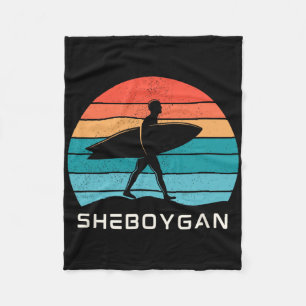 Sheboygan Surft auf Lake Michigan - Das Malibu des Fleecedecke