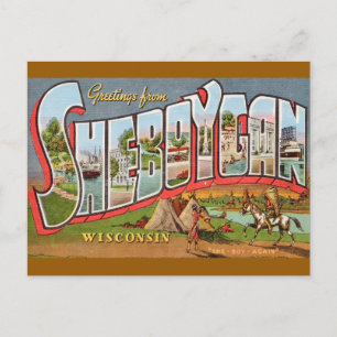Sheboygan WI Vintage Postkarte