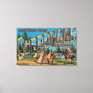 Sheboygan, Wisconsin (amerikanischer Ureinwohner # Leinwanddruck
