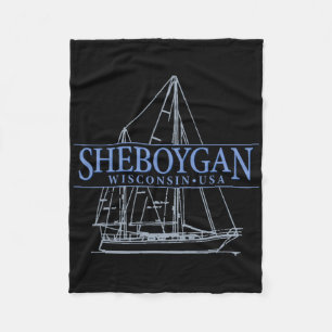 Sheboygan Wisconsin Segeln Vintage Fleecedecke