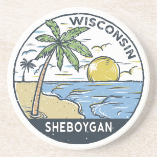 Sheboygan Wisconsin Vintag Getränkeuntersetzer