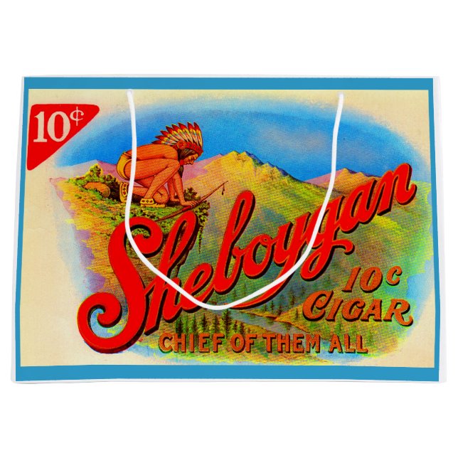 Sheboygan-Zigarrenlabel der 1920er Jahre Große Geschenktüte (Vorderseite)