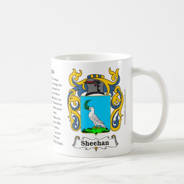 Sheehan Familien-Wappen Tasse (Rechts)