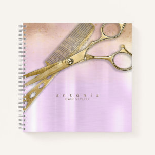 Sheen and Shears Hair Stylist Gold/Orchid ID814 Notizbuch