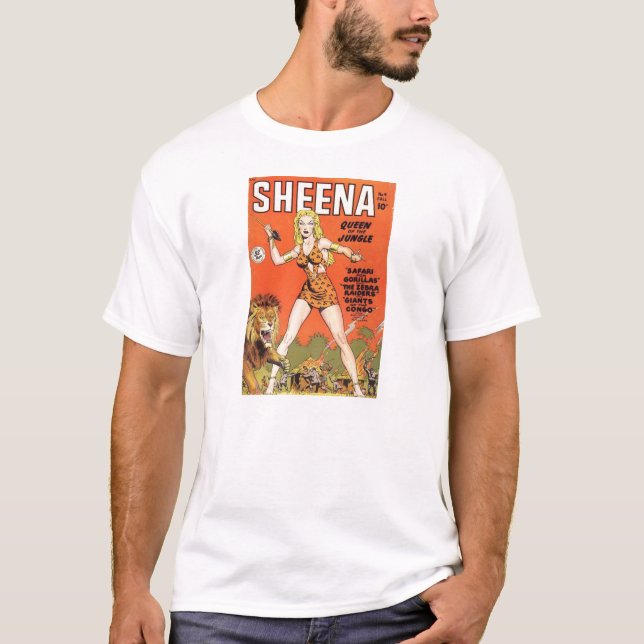 Sheena: Dschungel-Frauen-Comicbuch T-Shirt (Vorderseite)