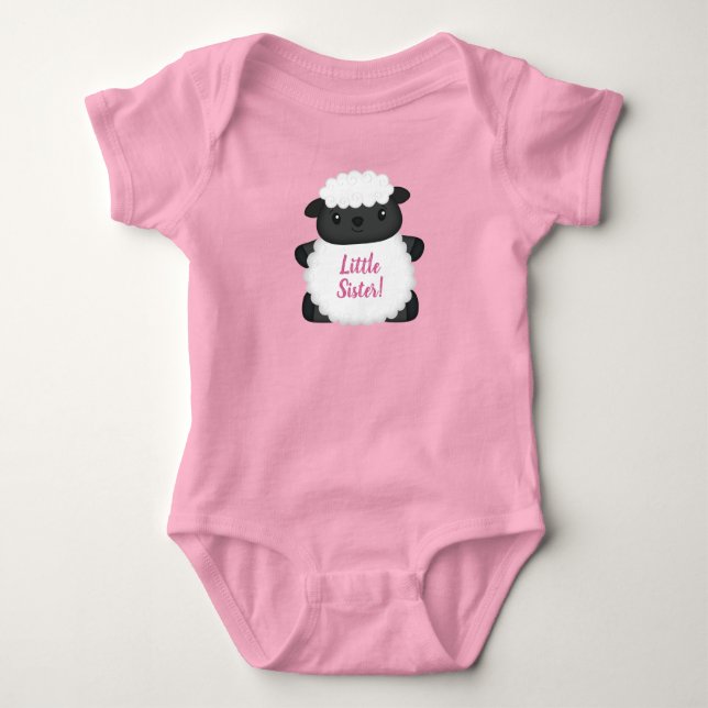 Sheep Baby Dusche Rosa Baby Strampler (Vorderseite)