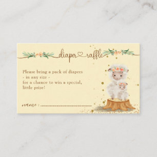 Sheep Baby Duwer New Mommy Diaper Raffle Begleitkarte