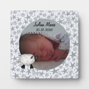 Sheep Baby Foto Plaque Fotoplatte