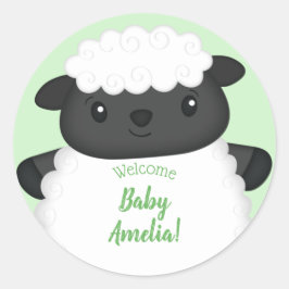 Sheep Baby Showfarm Runder Aufkleber