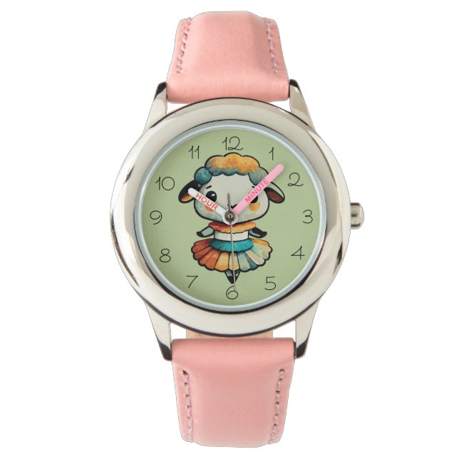 Sheep Ballerina Armbanduhr (Vorderseite)