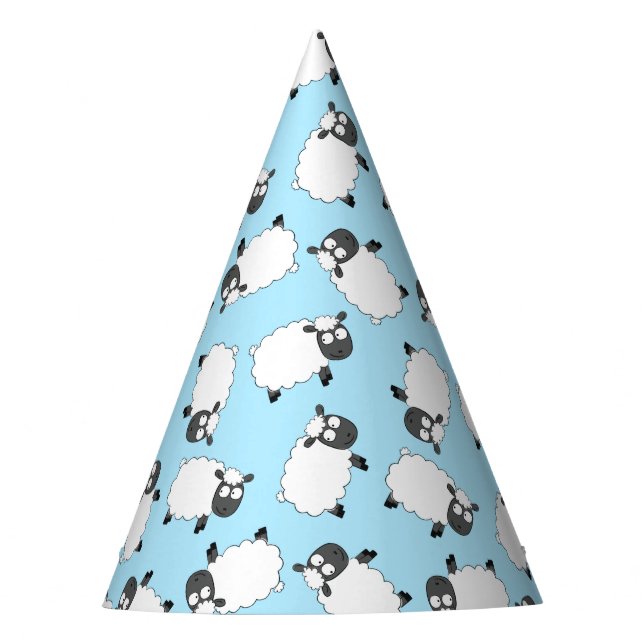 Sheep Birthday Party Niedlich Cartoon Party Hat Partyhütchen (Vorderseite)