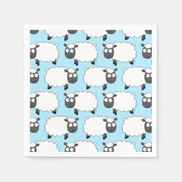 Sheep Birthday Party Niedlicher Cartoon Napkins Serviette