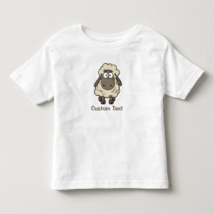 Sheep Cartoon Beige Kleinkind T-shirt