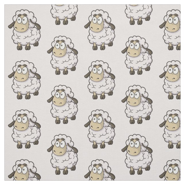 Sheep Cartoon Pattern Stoff (Muster)