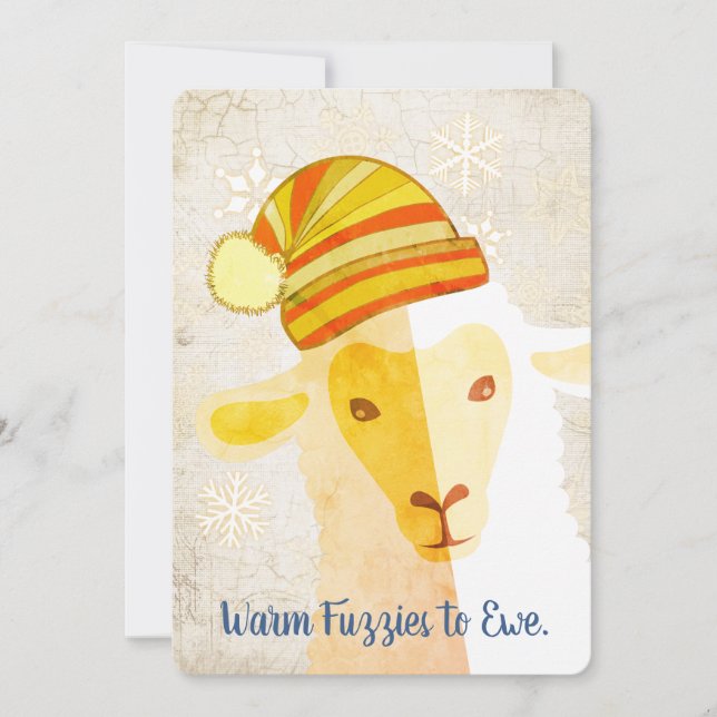 Sheep casquette tricot crochet artisanat carte de  (Devant)