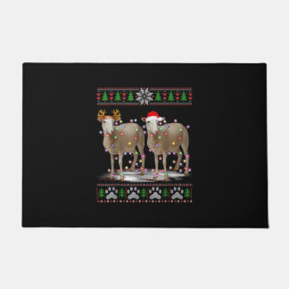 Sheep Christmas Tree Lights Santa Animal Gift Fußmatte