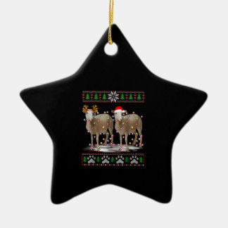 Sheep Christmas Tree Lights Santa Animal Gift Keramik Ornament