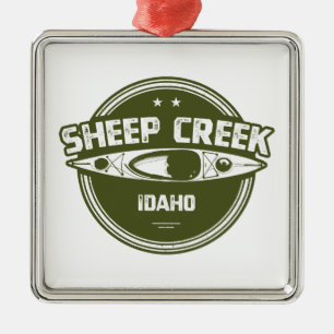Sheep Creek Wild und Landschaftlicher Fluss Idaho  Ornament Aus Metall