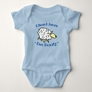 Sheep Design Cartoon zum Personalisieren Baby Strampler
