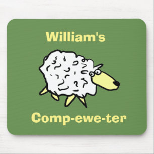 Sheep Design Comp-ewe-ter! Mousepad