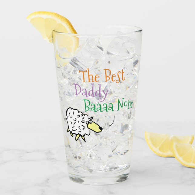Sheep Design für das beste Daddy-Glas Glas (Vorderseite Ice)