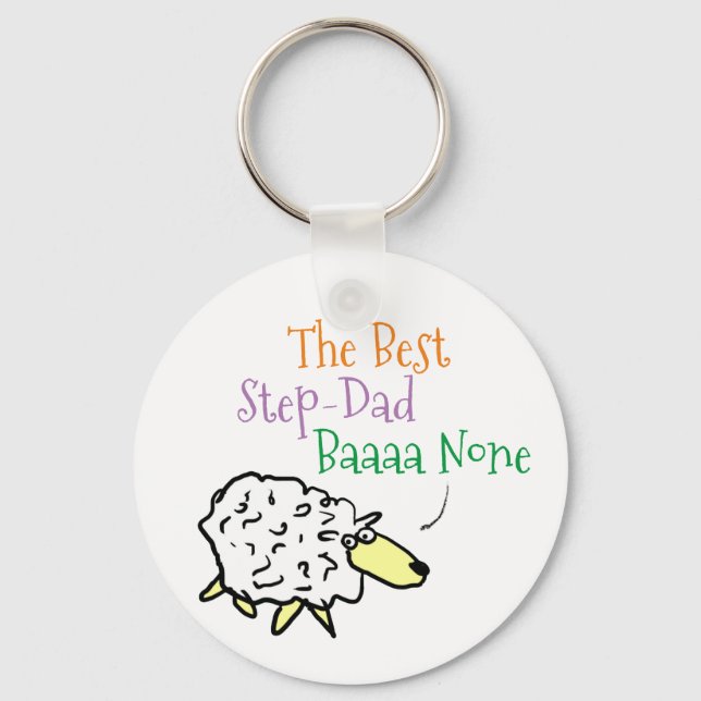 Sheep Design für den Best Step Vater Schlüsselanhä Schlüsselanhänger (Vorderseite)