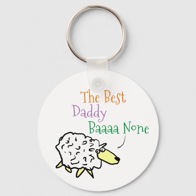Sheep Design für den besten Daddy-Schlüsselanhänge Schlüsselanhänger (Vorderseite)