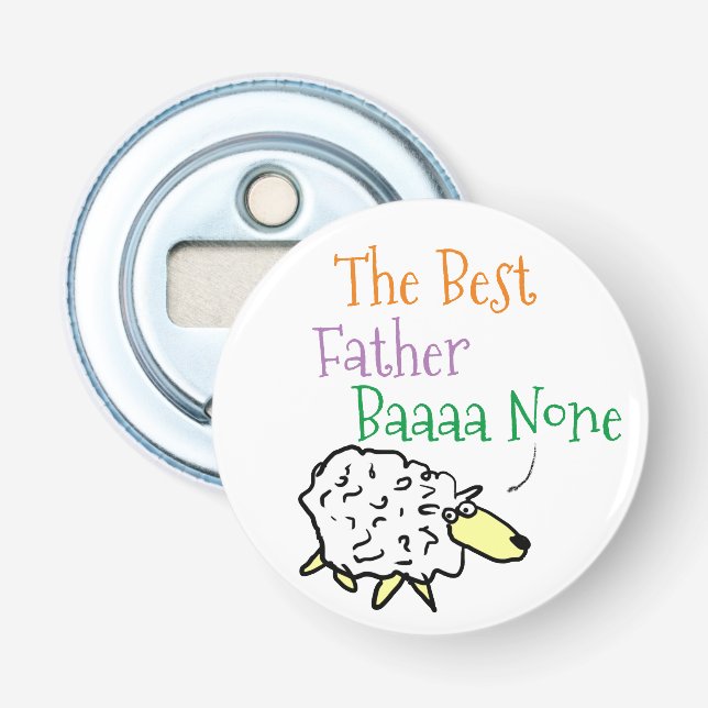 Sheep Design für den besten Pater Bottle Opener Flaschenöffner (Vorderseite)