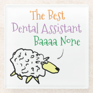 Sheep-Design für einen Dentalassistenten-Untersetz Glasuntersetzer