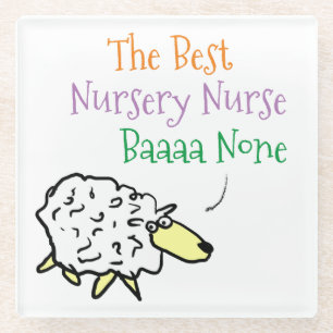 Sheep Design für einen Kinderzimmer Nurse Glass Un Glasuntersetzer