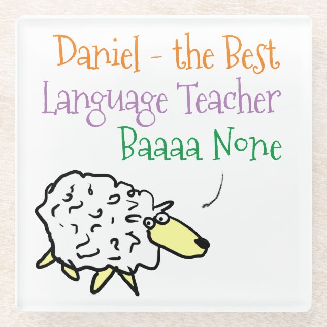 Sheep Design für einen Untersetzer eines Sprachleh (Vorderseite)