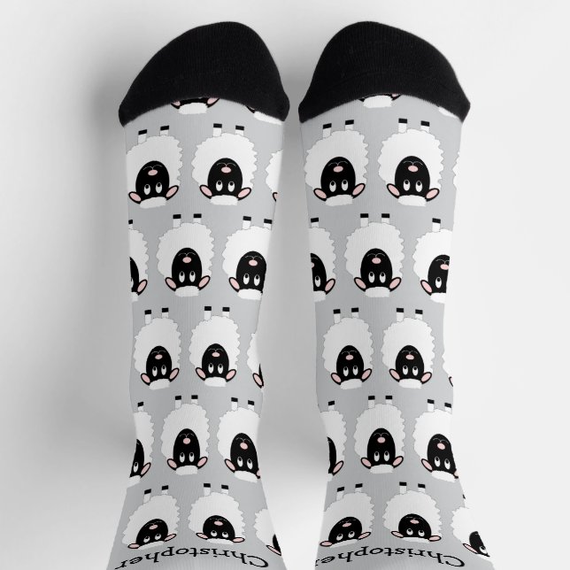 Sheep Design Personalised Socken (Oben)