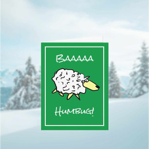 Sheep dit Baaaa Humbug - Carte de Noël