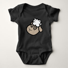 Sheep Face Sad Tired Exhausted Sleeping Weary Baby Strampler