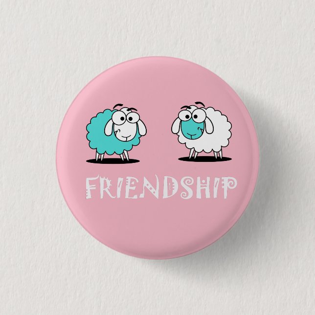 Sheep Funky Friendship Button (Vorderseite)