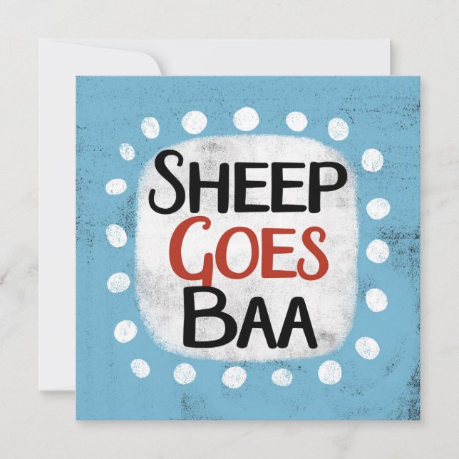 Sheep geht Baa Grußkarte Karte (Vorderseite)