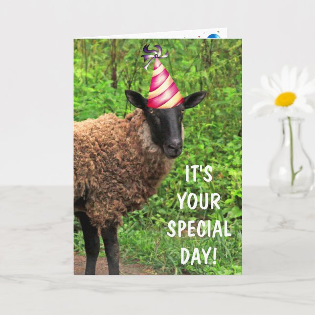 Sheep Joke Pun Birthday Karte (Kleine Pflanze)