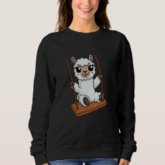 Sheep Lamb Swinging Playground Cartoon Sweatshirt