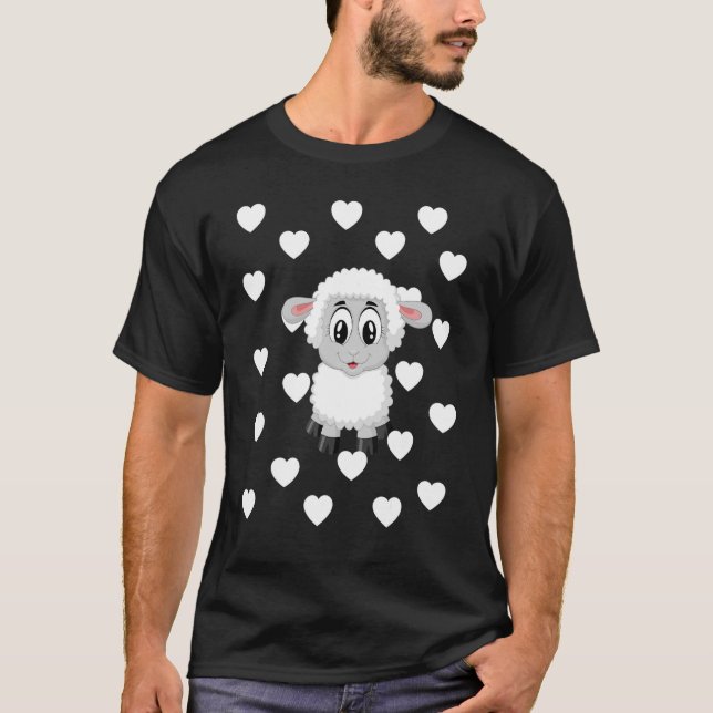Sheep Lamb Theme Baby Boy Blue Kinderzimmer Room L T-Shirt (Vorderseite)
