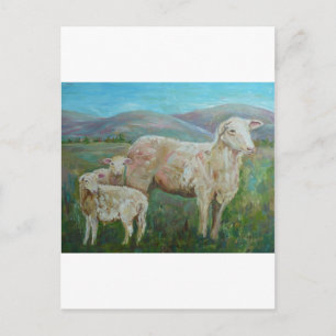 Sheep Painting Postkarte