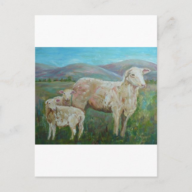 Sheep Painting Postkarte (Vorderseite)