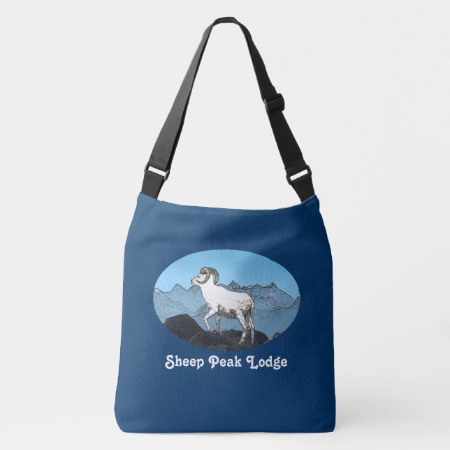 Sheep Peak Lodge Tragetaschen Mit Langen Trägern (Vorderseite)