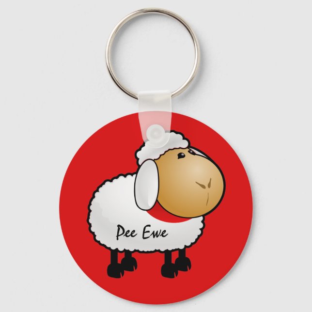 Sheep Pee Ewe Schlüsselanhänger (Vorderseite)
